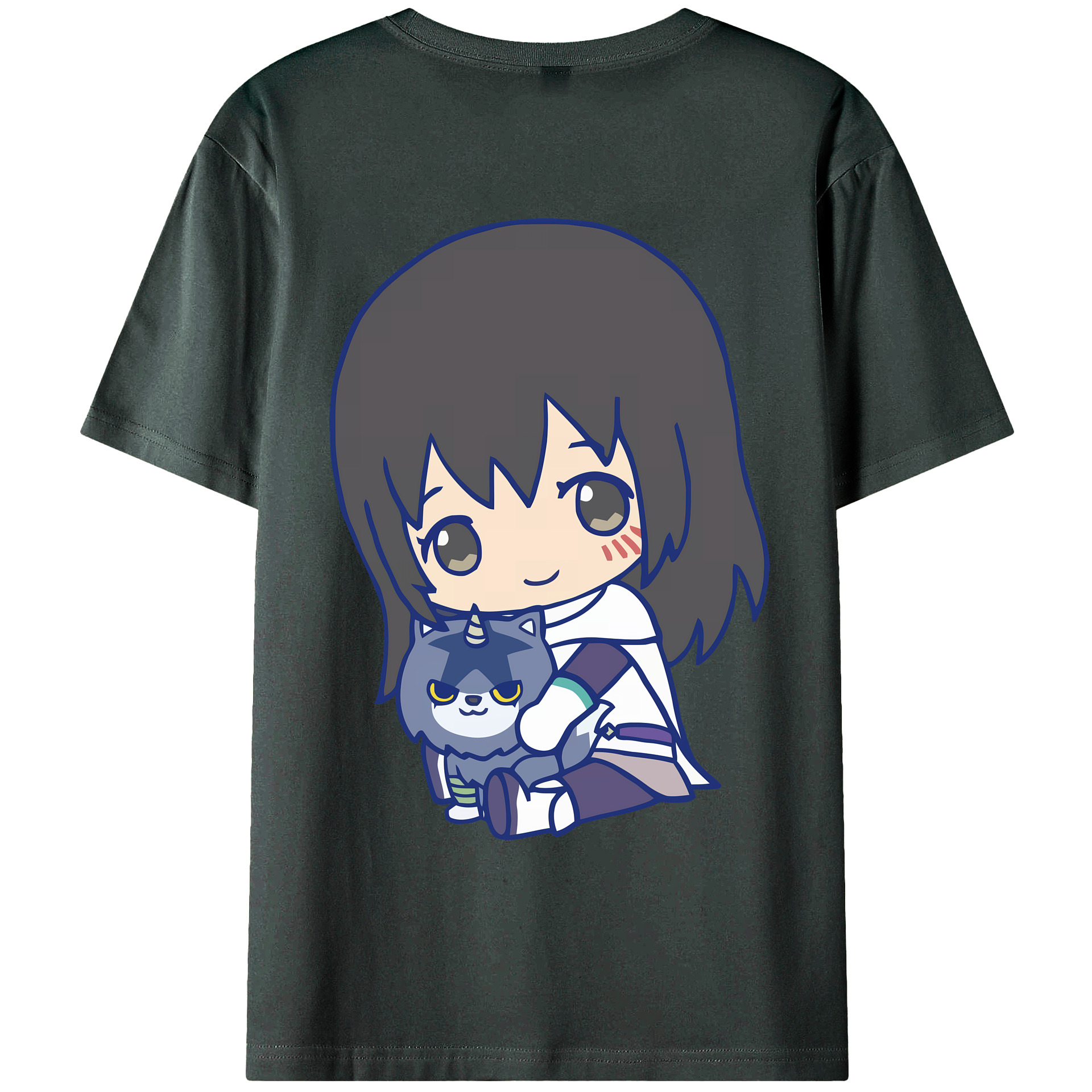 （画像用） 転スラ Regarding Reincarnated to Slime 綿100％ メンズ半袖Tシャツ（バックプリント） 通気性